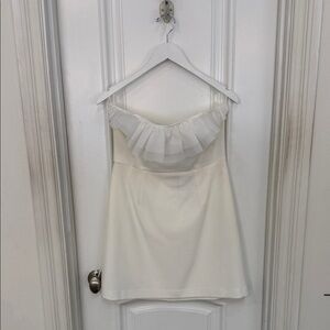 French Connection Off-White Ruffle Mini Dress